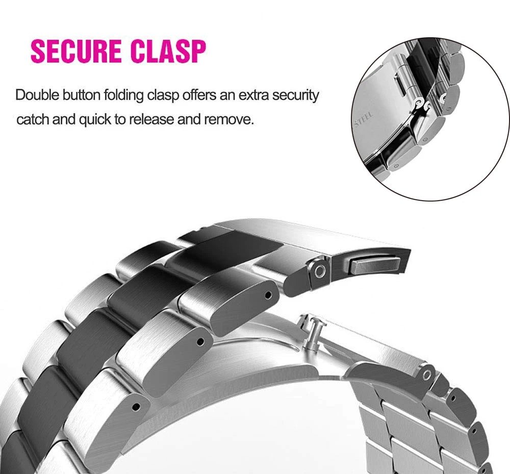 Stainless Strap for Samsung Galaxy Watch 3/4/5/6 Wristband Metal Bracelet for Huawei Watch GT2 Pro GT 2 46mm Smart Band Bracelet