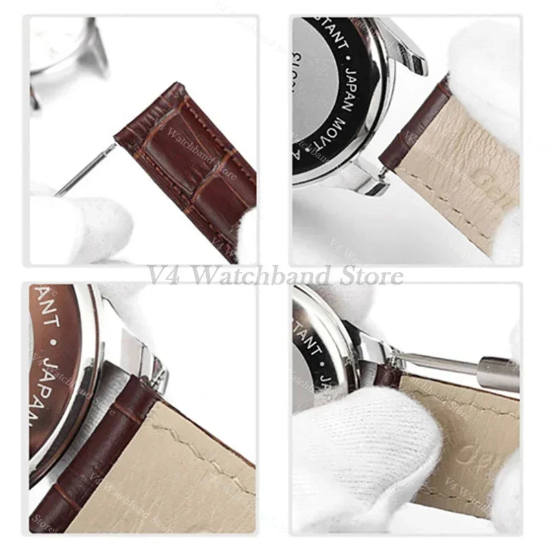 20pcs Watch Band Spring Pins 1.5mm 1.8mm 2.0mm Thickness Metal Spring Bars 16/18/20/22/24/26mm Strap Link Pins Watch Repair Tool