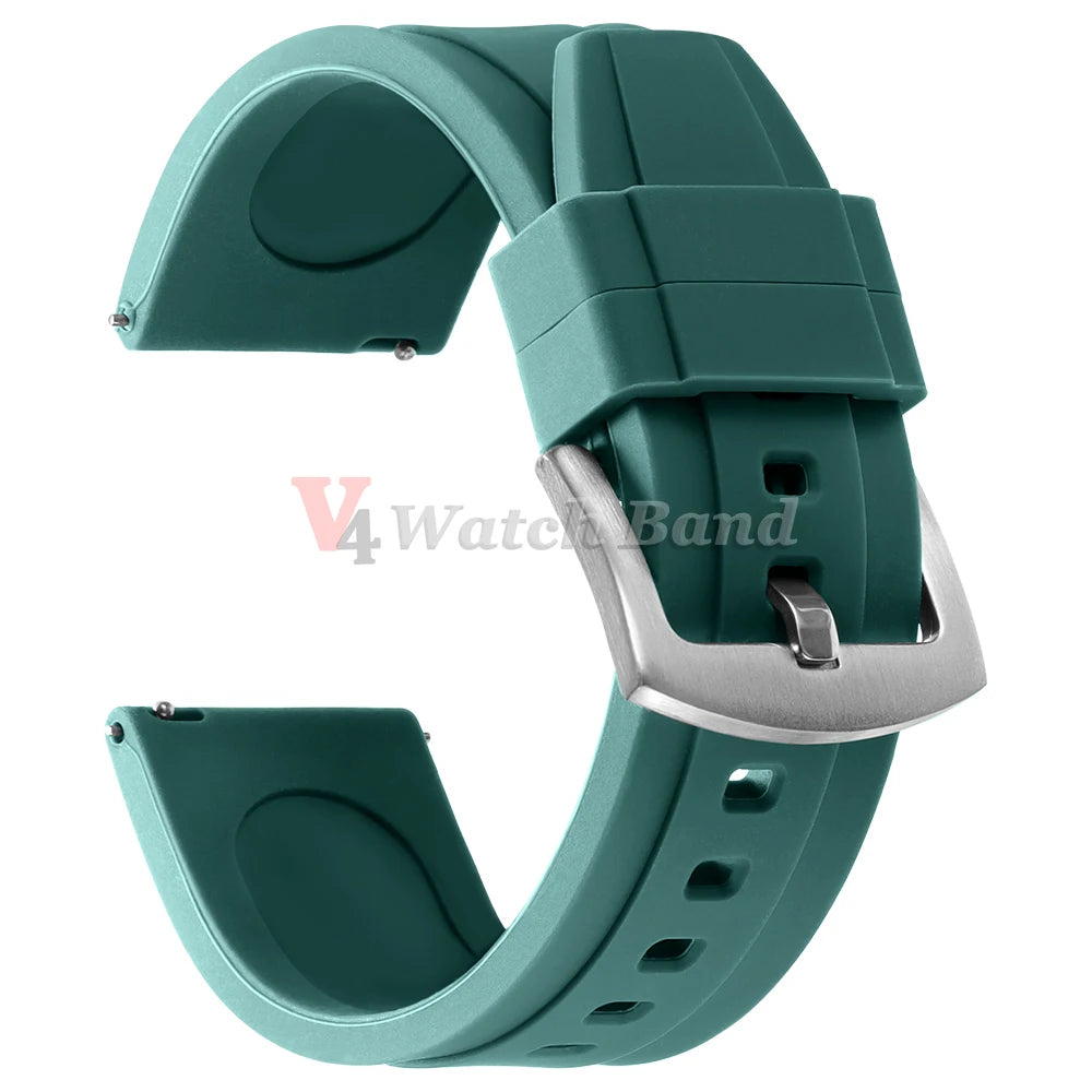 Watch Strap 20mm 22mm Universal Watch Band for Rolex for Omega Silicone Rubber Link Wrist Bracelet for Casio Soft for Smartwatch