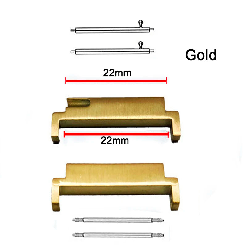 Watch Strap Adapter 20mm-22mm Spring Bars To Quick Release Pins Band Connectors for Samsung Galaxy Watch 3 Watchband Accessories