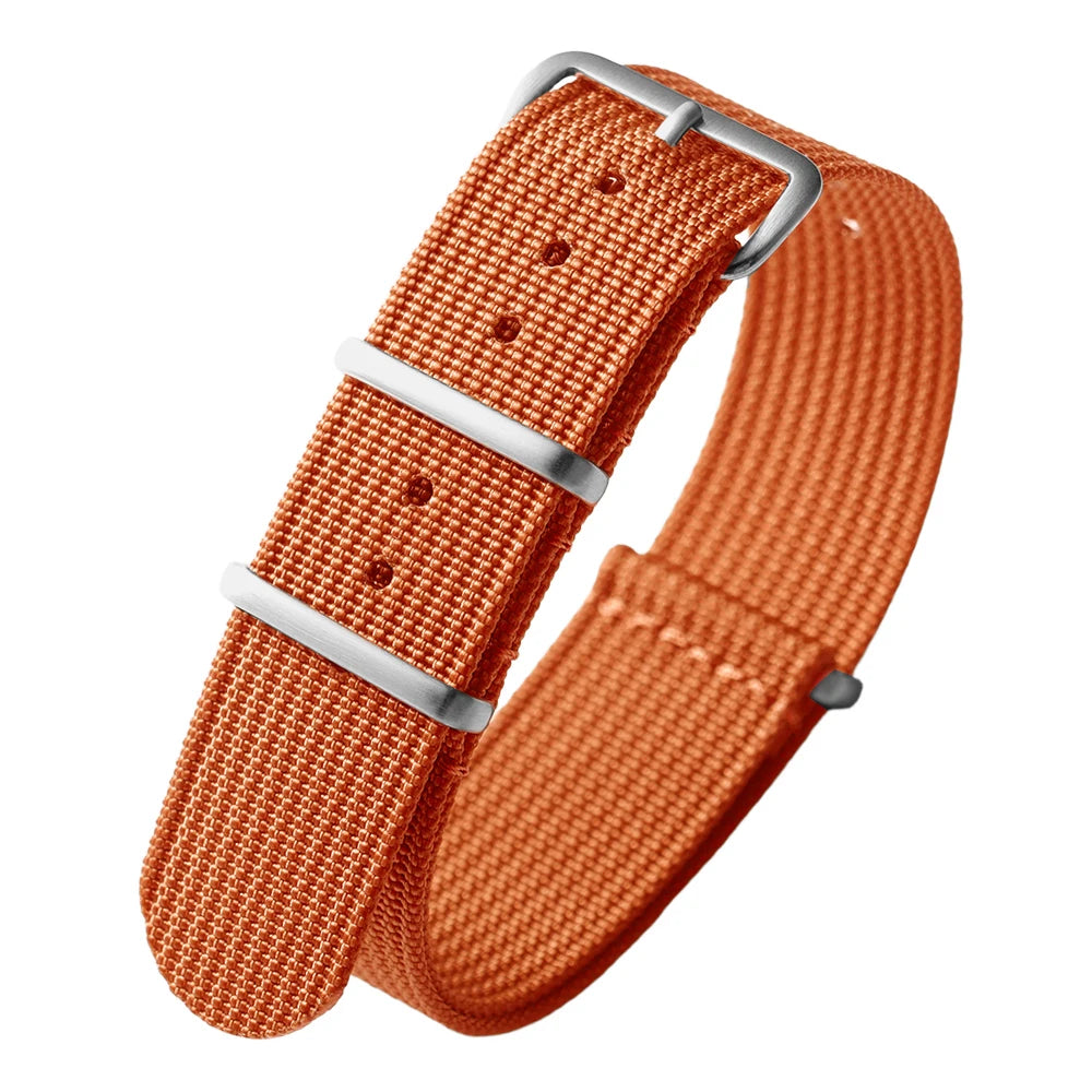 19mm 18mm 20mm 22mm Nylon Watch Strap Brown Green Band Military Casual Watchband for Seiko Army Sport Bracelet Replacement Belts