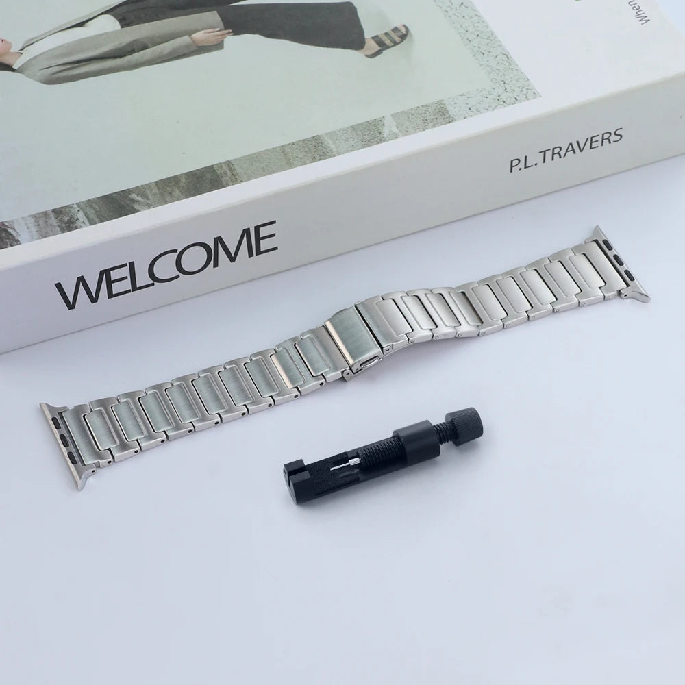 Metal Strap For Apple Watch 10 46mm Ultra 1 2 49mm Band Stainless Steel Correa For Iwatch 9 8 44mm 45mm Se 3 2 1 42mm Bracelet