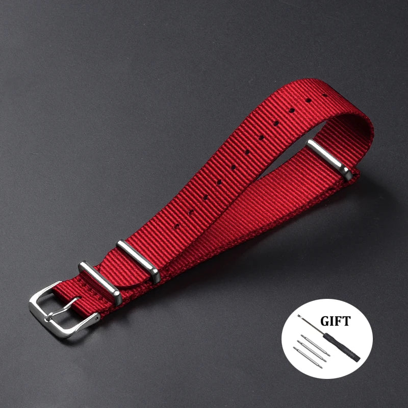 Military Casual Watchband Nylon Watch Band for Omega 20mm 22mm 18mm Strap for Seiko Army Sport High Quality Bracelet Replacement