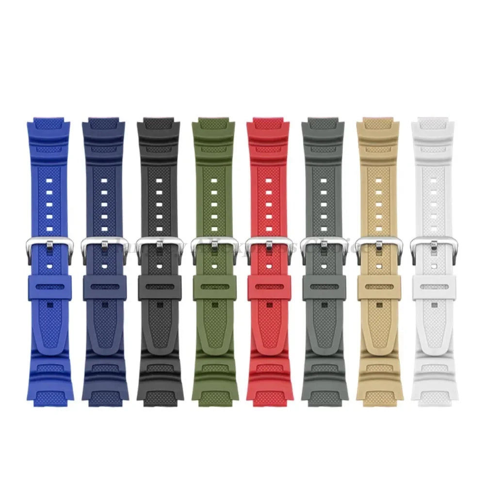 18mm Silicone Watch Strap for Casio AE1200 SGW300/400 MRW200 W218H AE1000/1300 W219 AQ-S810W Replacement Rubber Belt Wristband
