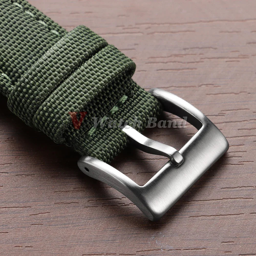 20mm 22mm Sailcloth Watch Strap Nylon Watchband Quick Release Waterproof Nylon Bracelet Two-Sided Canvas Band Sport Belt for Men