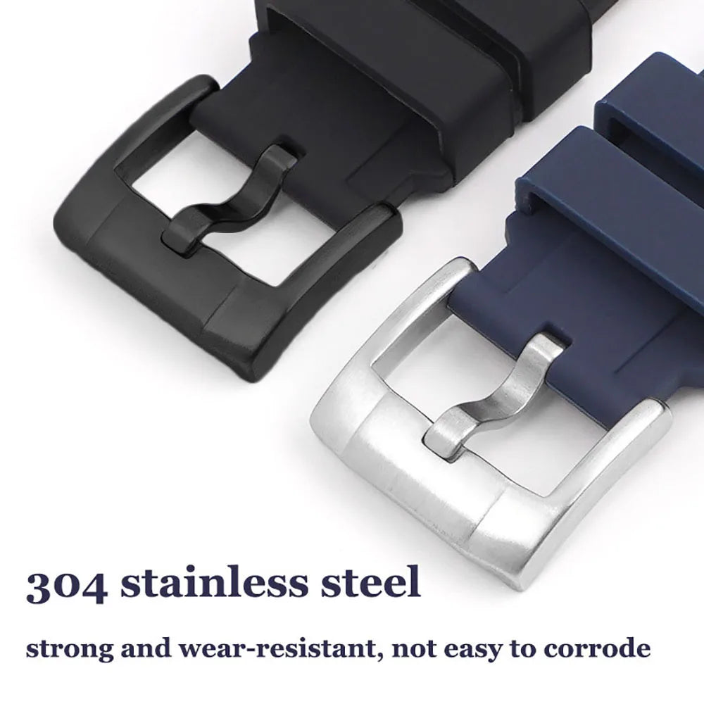 Curved End Watch Band for MoonSwatch Silicone Straps for Citizen 20mm 22mm Arc Rubber Sport Bracelet for Rolex Curved Straps