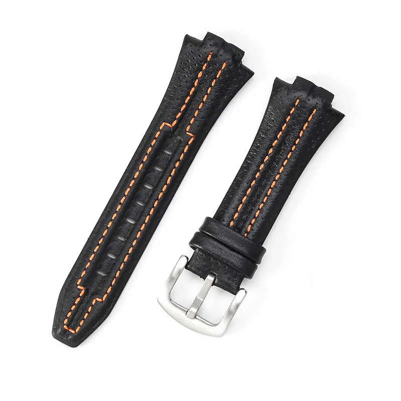 Watch Straps for Seiko Sportura Genuine Leather Watchband 15X27MM Men Sport Watch Bracelet SNL029P2 SNL021P1 SNA595P2 SNL017P1