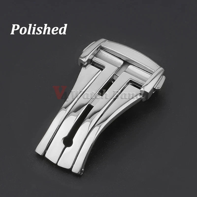 Watch Buckle for Omega 16mm 18mm 20mm Stainless Steel Deployment Clasp for Nylon Rubber Watch Band Folding Butterfly Button