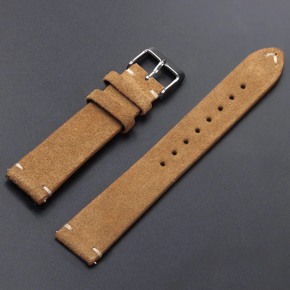 Quick Release Soft Suede Watch Strap for Seiko 18/20/22mm for Huawei Watch Gt3/Gt4 Bracelet 14/16mm Women Men Calfskin Wristband