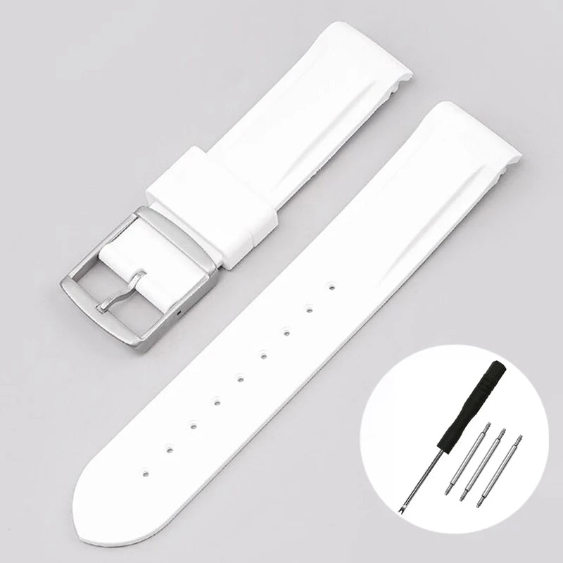 New 20mm for Moonswatch Rubber Watch Strap Curved End For Omega Joint Constellation Watchband Men Waterproof Sports Watch Band