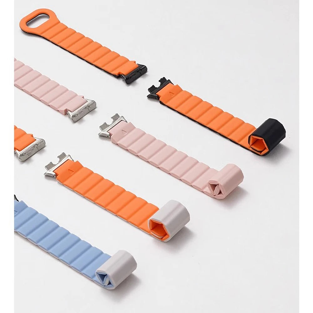 Women Slim Strap For Huawei Band 9 Colorful Silicone Magnetic Bracelet For Huawei Band 8 Sport Wristband Correa Accessories