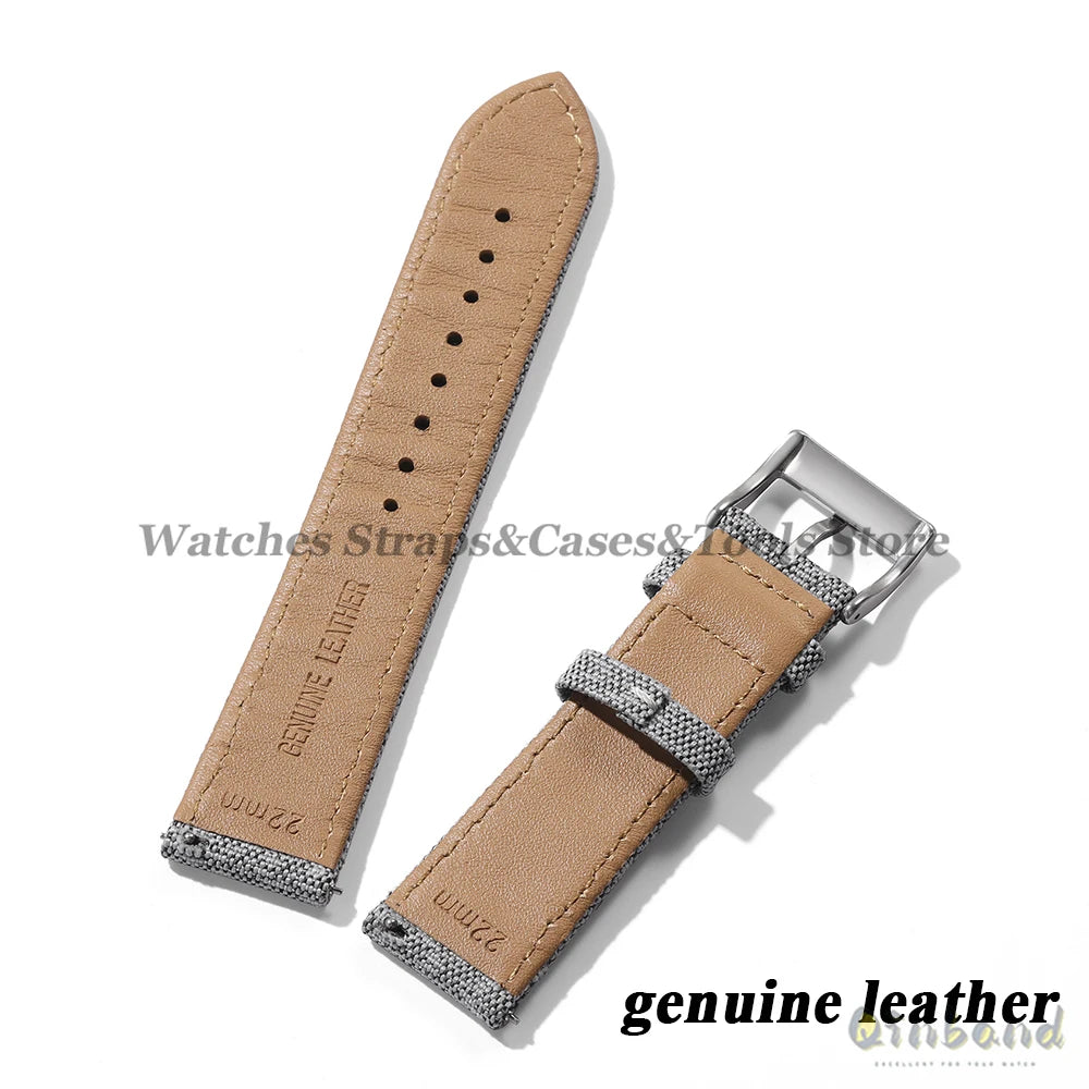 High Quality Sailcloth Watch Strap 18mm 20mm 22mm for Seiko Waterproof Fabric Watchband Quick Release Wristband WatchAccessories