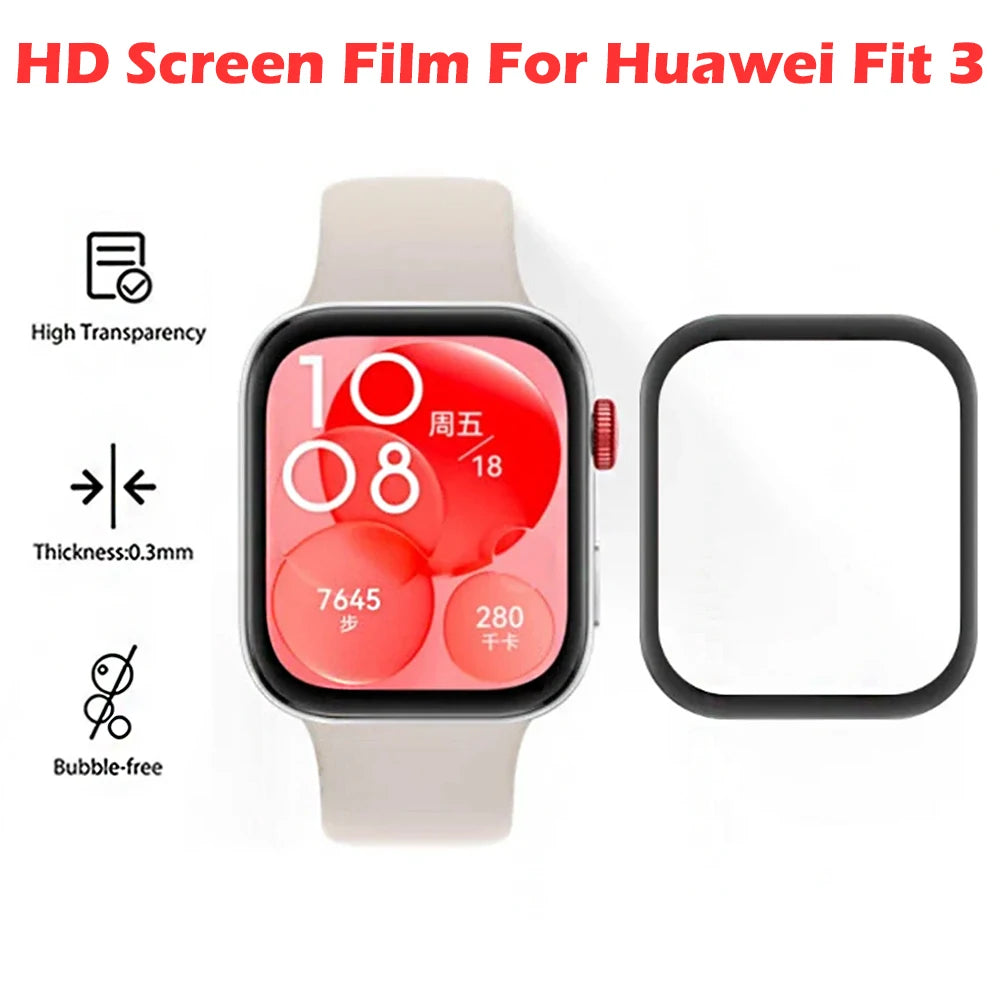Tempered Glass For Huawei Watch Fit 3 Screen Protector Film For Huawei Fit 3 Replaceable Clear HD Films Accessories