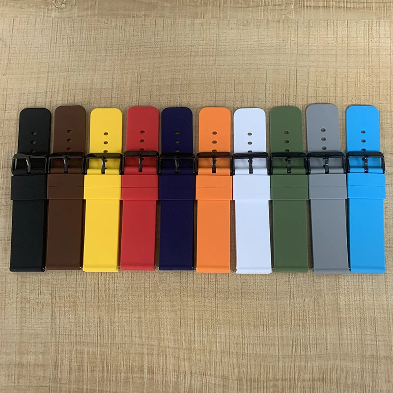 Silicone Band for Samsung Galaxy Quick Release for Huawei Universal Watch Straps 20mm 22mm 14mm 16mm 18mm Women&Men Accessories