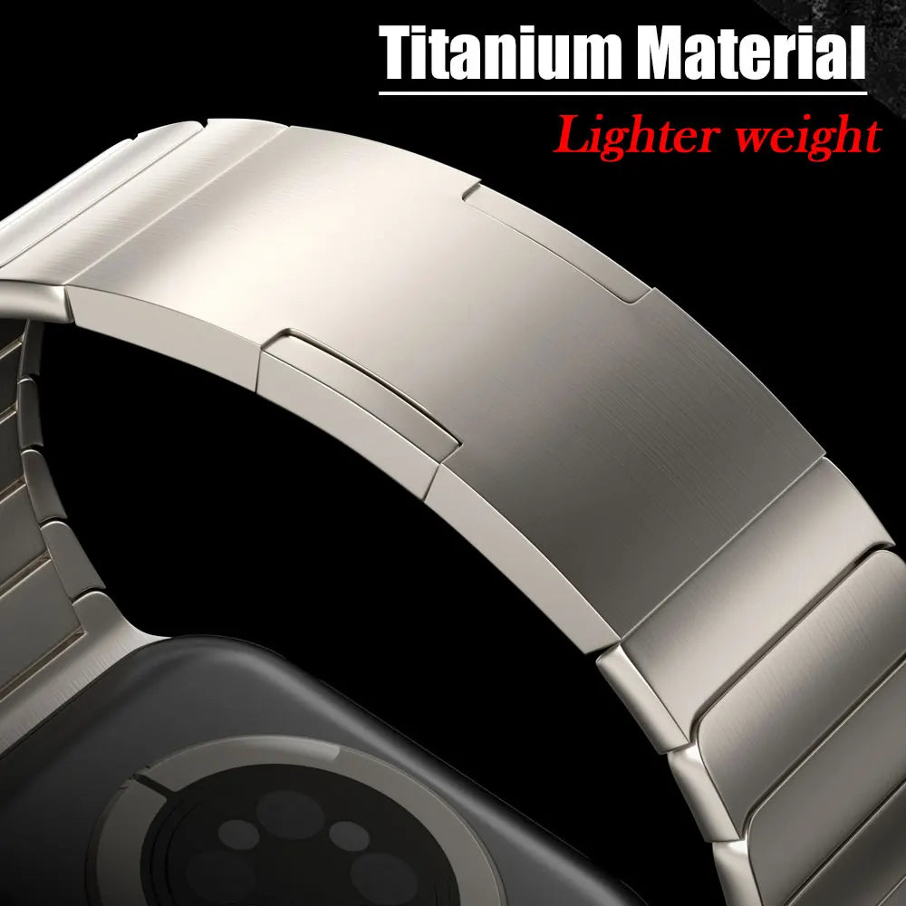 Titanium Metal Strap For Apple Watch Series 10 46mm Band Business Wristband For Iwatch Ultra 49mm Se3 2 1 42mm  44/45mm Bracelet